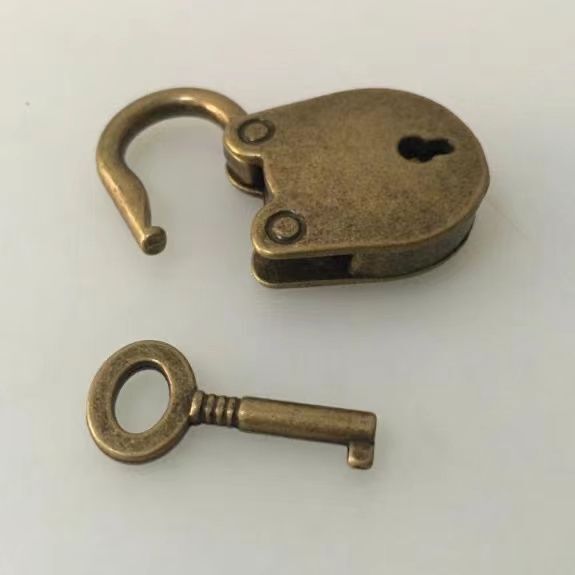 密码锁学生宿舍复古小熊锁可爱带钥匙可打开古铜色仿古挂锁铁其他|undefined