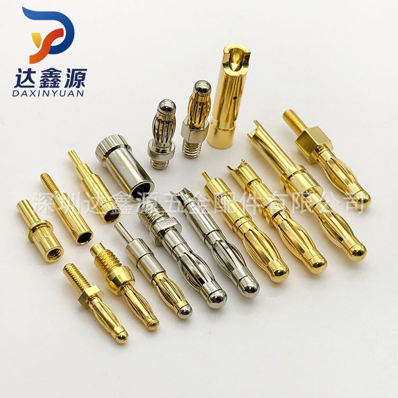 达鑫源超级工厂灯笼鼓|冠簧螺柱铜柱香蕉插针公母铜针圆PIN端子|undefined
