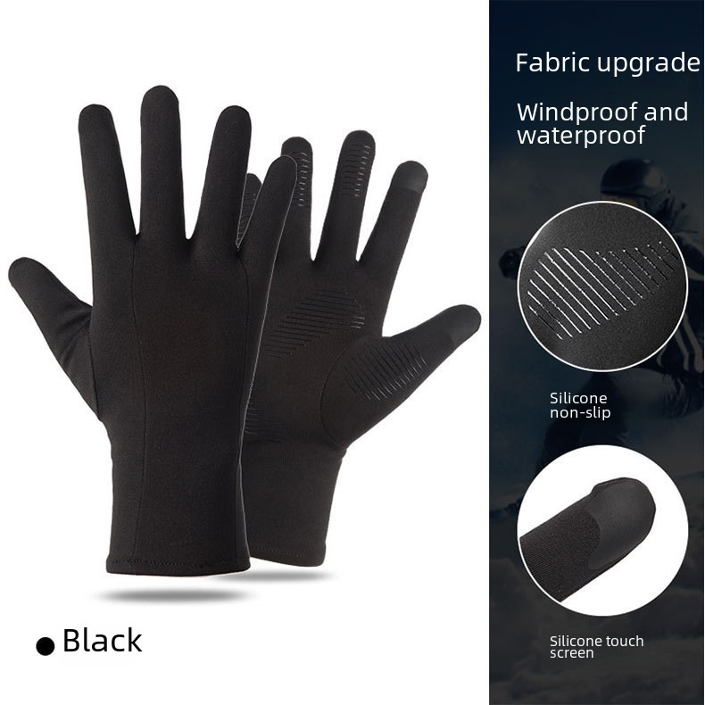 Guanti termici da esterno da uomo Q9065 touch screen dita intere antivento foderati in pile guanti sportivi da corsa alpinismo equitazione transfrontalieri_voghion.com