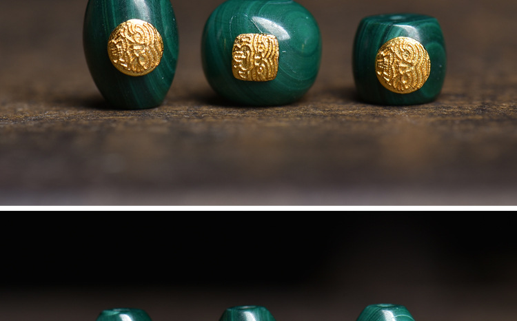 Natural Malachite Spacer Beads, Waist Beads, Top Beads, Zaki Lam Patch Inlay DIY Semi-Finished Loose Beads Accessories Jewelry