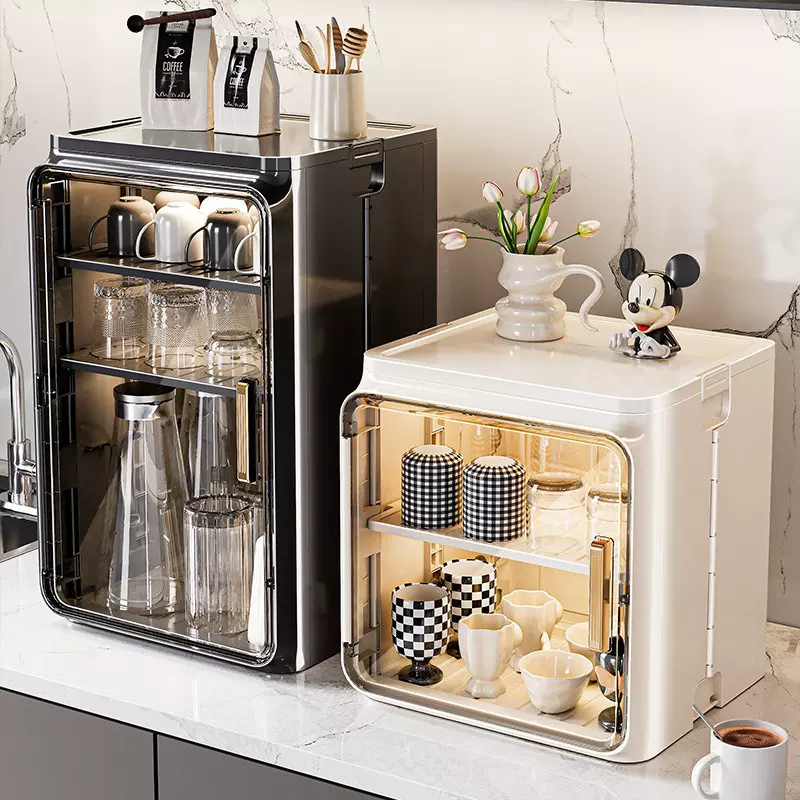 防尘杯子收纳置物架桌面茶杯水杯架茶具收纳盒咖啡马克杯沥水杯架