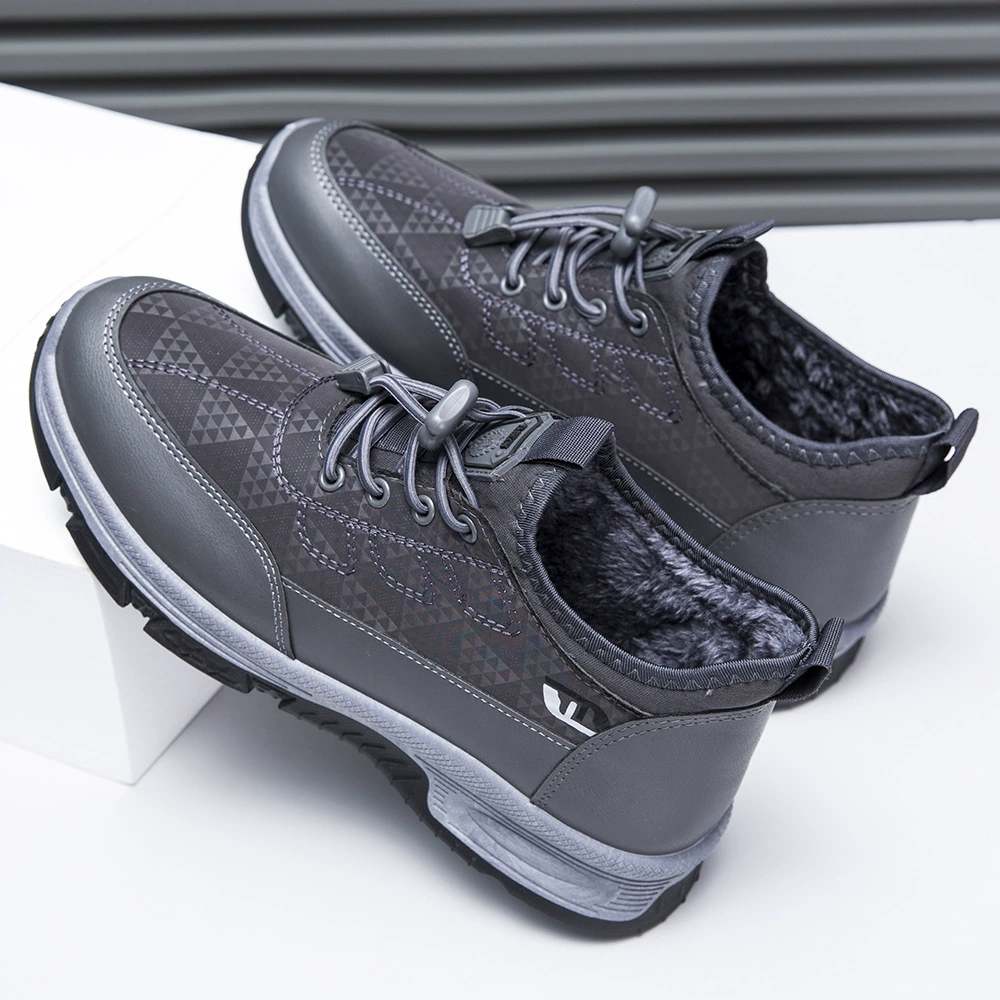 Зимняя новая мужская обувь плюшевая утолщенные снежные сапоги теплая повседневная обувь мужская толстая подошва удобная дикая хлопковая обувь оптом