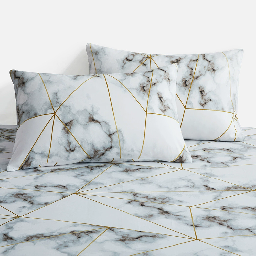 (Cross-border trading), marble double-sided duvet cover, bedspread, set, 3 piece set