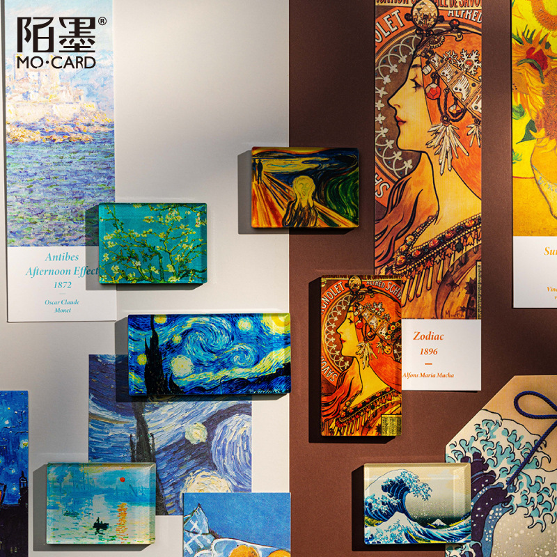 陌墨 亞克力冰箱貼 壹間美術館系列 創意ins家居裝飾記號貼 8款