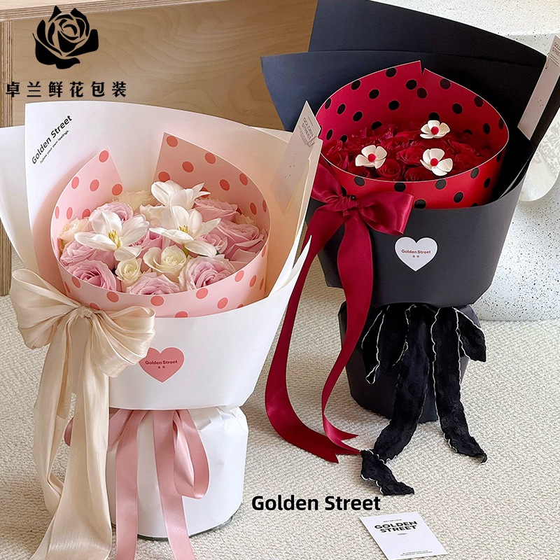 2025母亲节新品圆舞曲一体定型片花束包装纸花店专用手工diy材料