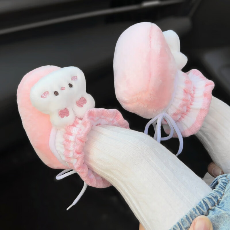 秋冬新生婴儿棉鞋加绒加厚保暖步前鞋棉靴中筒软底护脚鞋袜子毛绒