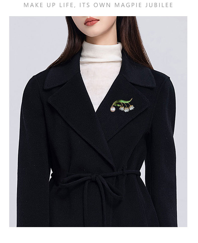 国风简约时尚铃兰花胸针小众高级感精致花朵胸花新款优