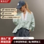 后背宽松爆款白条纹衬衣