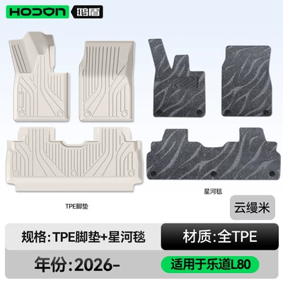 Suitable for Ledao L80 Floor Modelə uyğun ayaqaltı - ledao-l80-26-models-five-seats-double-layered-floor-mat-yunmanmi-tpe-gray-galaxy-blanket-starlight-embellishment