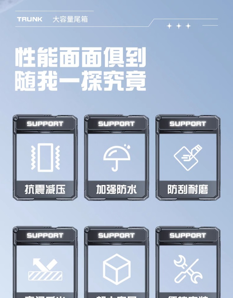 Suitable for Electric Vehicle Trunk Yadea Aima Taiping Luyuan Universal Large Battery Vehicle Rear Trunk Motorcycle