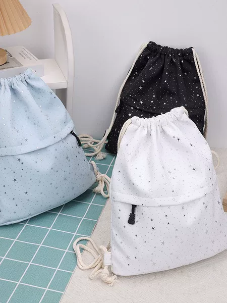 Simple Drawstring Bag for Women, Backpack for Tutoring, Lightweight Backpack for Primary School Students, Tutoring Pocket Cloth Bag