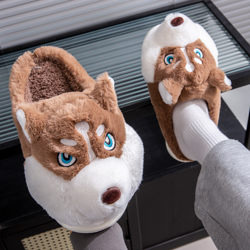 Extra Large Size Men's Cotton Slippers 2024 New Husky Winter Home Indoor Warm Plush Slippers for Women