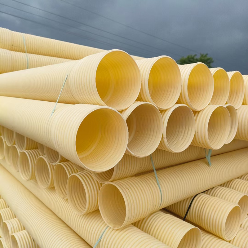 首固PVC-U双壁波纹管 大口径315高速排水管 弱电穿线110PVC波纹管