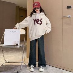连帽卫衣女大童春秋季韩版宽松12初中学生15设计感上衣服13岁女孩