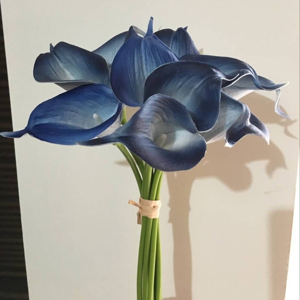 Flor artificial pu sentir Calla Lily Sala decoración del hogar diseño hogar a juego novia celebración flor