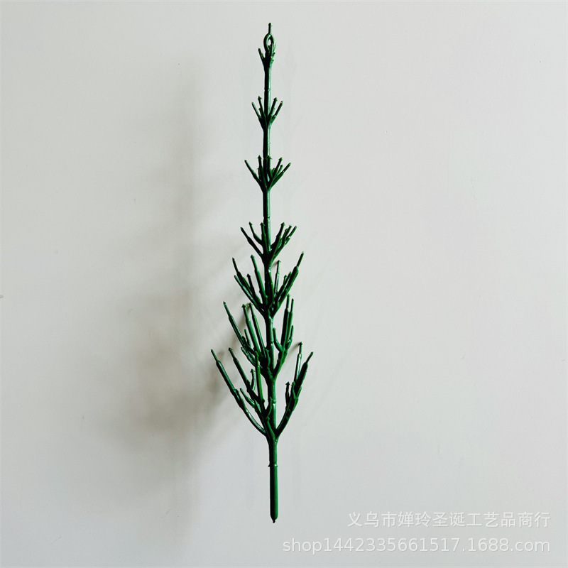仿真花树枝头 37CM圣诞树枝 仿真圣诞树灯树装饰树杆花杆大量批发