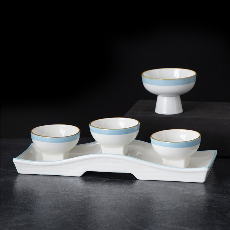 Restaurant Hot Pot Ingredients Snack Bowl Dipped in Sauce Plate Molecular Cuisine Artistic Cuisine Decoration Hotel Creative Tableware Bowl