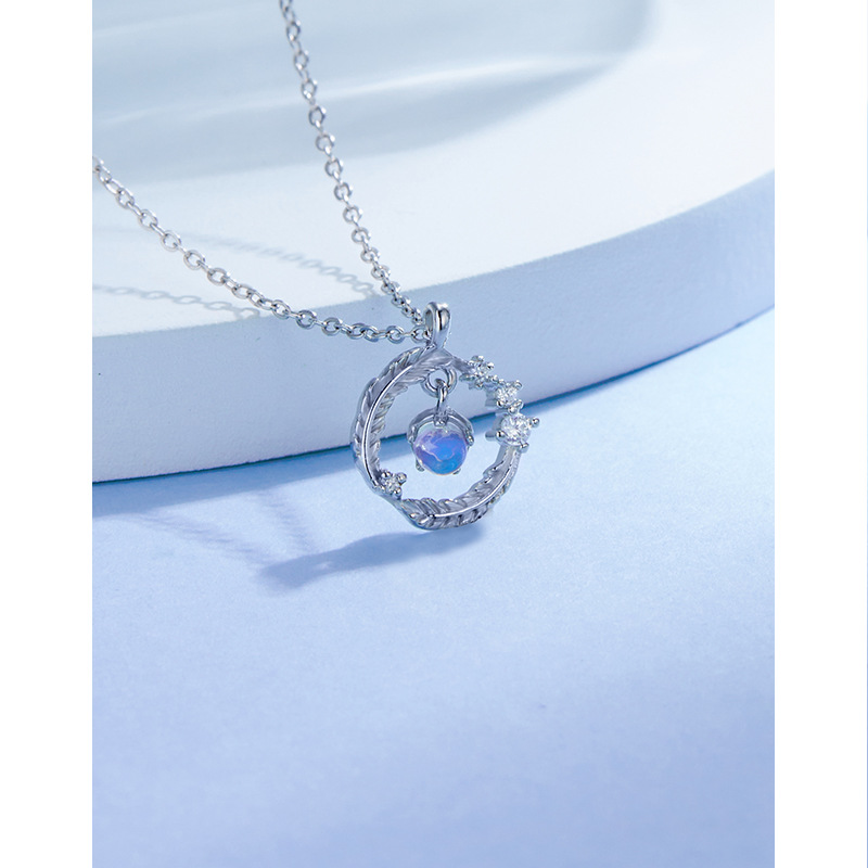 S925 plata esterlina collar de joyería las mujeres luz lujo simple diseño nicho sentido 2023 nueva pluma colgante cadena clavícula