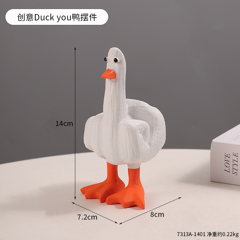  Banana Duck Duck Duck Resin Ornaments Creative Stylish Spoof Desktop Decorations Small Ornaments Crafts
