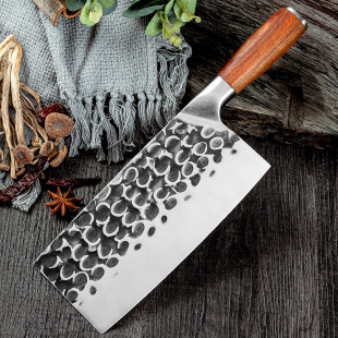 Longquan Kitchen Knife Household Hand-forged Chopping Dual-purpose Chef Knife Kitchen Sharp Chopper Meat Cutting Knife