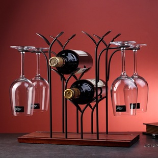 欧式红酒架摆件红酒瓶摆件酒架展示架家用杯架红酒柜展示架标题