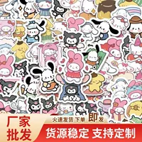 100 листов ручной росписи наклейки Sanrio, Kurome Cinnamon Dog Melody Pacha Dog Карикатура наклейки Оптовая торговля