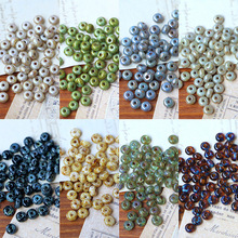 20颗毕加索做旧甜甜圈隔珠2.5x4mm捷克玻璃珠DIY手作串珠材料#61