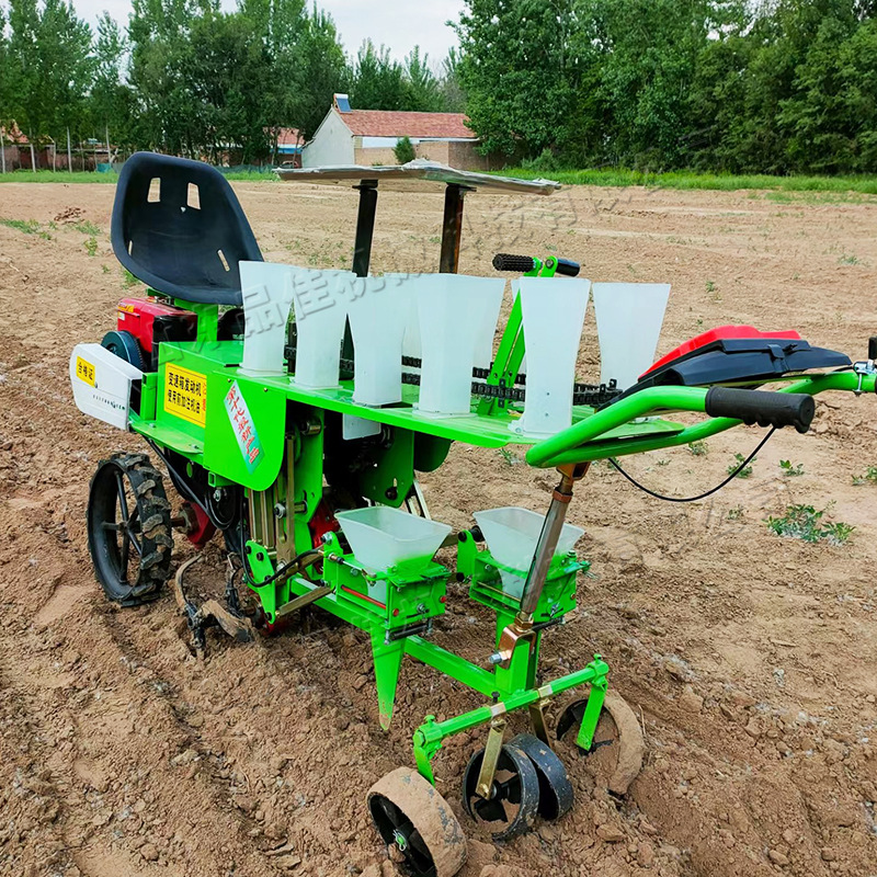 两行蔬菜移栽机 汽油动力座驾式秧苗种植机 茄子辣椒西红柿播种机