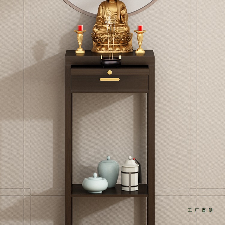 Small Buddhist Altar Table for Offering, Shrine, Buddha Hall, Bodhisattva Statue, Buddha Table, Economical Style, God of Wealth Table, Offering Table, Family Small Offering Table