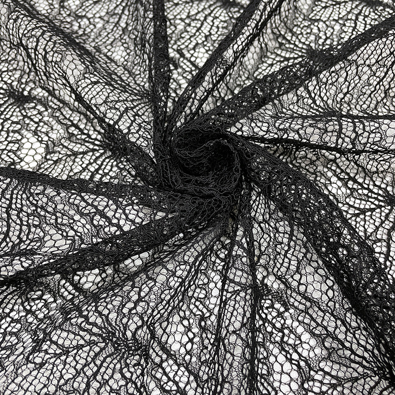 Nylon hilo de algodón tela desordenada tela de araña tela de encaje hueco libélula tela de encaje de punto camiseta equipaje paño decorativo