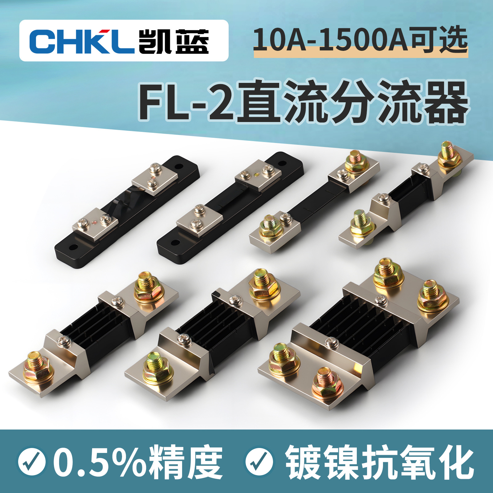 供应 B级 FL-2 10A 20A 30A 50A/75MV 直流分流器 直流电流表