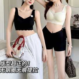 美背920#裸感固定杯果冻条软支撑内衣均码90-125亲肤无痕尾货文胸