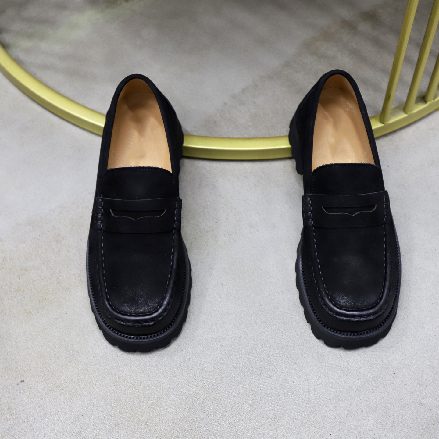 Quality Shoes Spring Summer New Retro Old Money Style Loafers Big Toe Brown Suede Shoes Men_vogvips.com