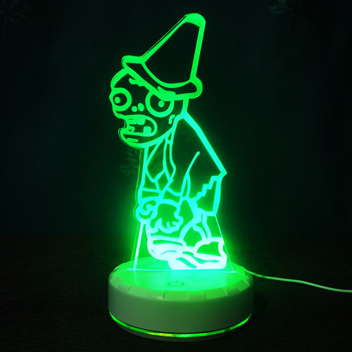Plants vs. Zombies 3D night light Peashooter peripheral figures bedroom living room LED table lamp manufacturer
