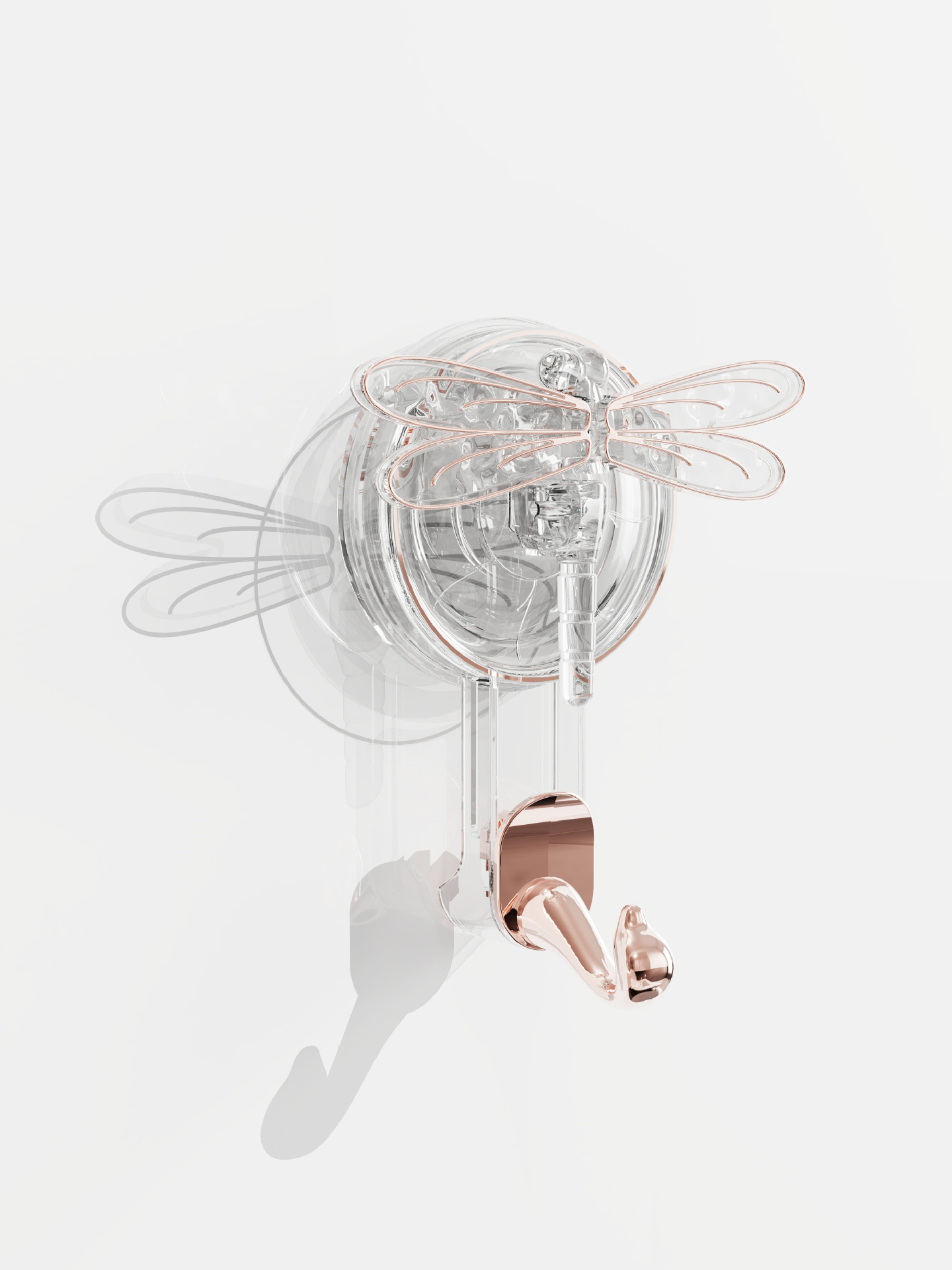 Ligero y lujoso hogar sin perforación gancho de ventosa fuerte toalla de ventosa de vacío cocina gancho adhesivo sin rastro gancho