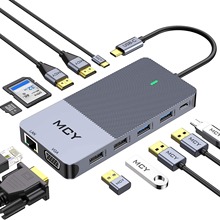 12合1type-c扩展坞多功能集线器笔记本电脑拓展HDMI网口VGA高清显