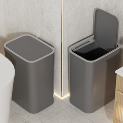 リビングルームキッチンバケツトイレ壁掛けゴミ箱家庭用隙間高価値2025浴室プレス新型カバー付き