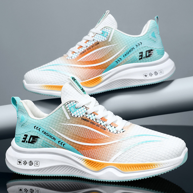 Calzado deportivo para hombre verano nuevo color a juego de moda zapatos casuales comercio exterior sneakers zapatos para hombre suela suave zapatos para correr ligeros