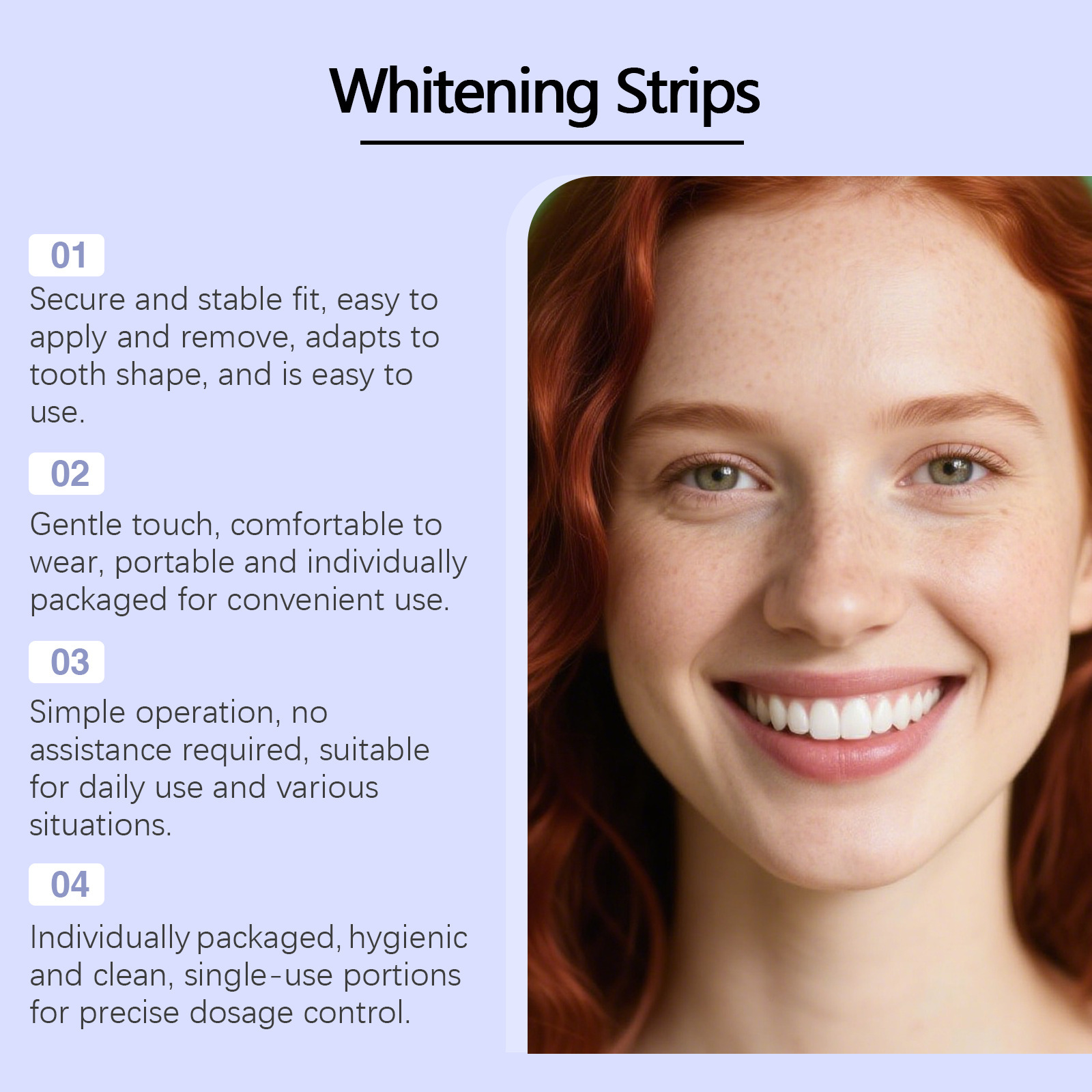 Purple Teeth Whitening Strips Daily Care Oral Hygiene Cleaning Teeth Removing Plaque Convenient Home Use for Shine_voghion.com