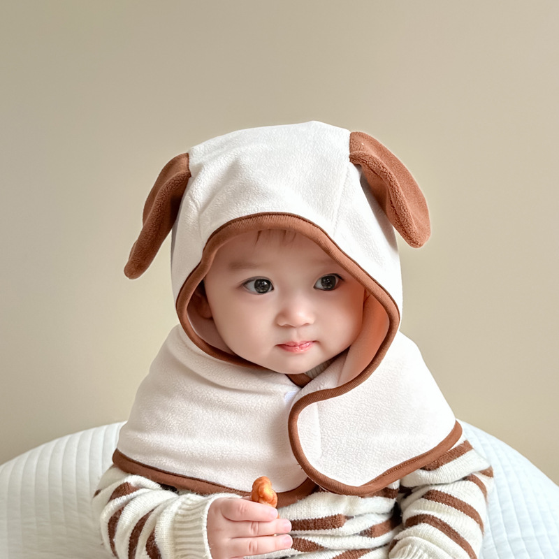 Invierno sombrero de niños bufandas sombrero de un solo bebé para hombres niñas sombrero de peluche caliente sombrero de peluche bebé sombrero
