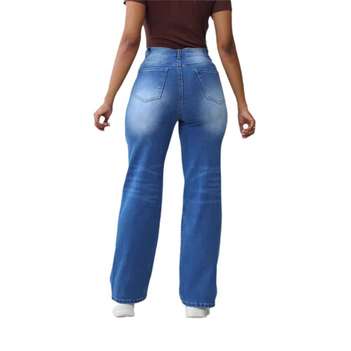 2026 European and American style high-waist casual straight pants New style slimming fashionable women's jeans wholesale and direct sales