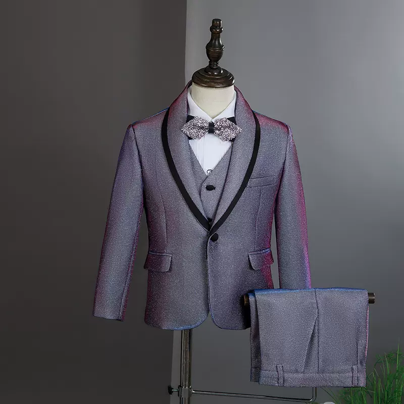 速卖通男童礼服西服套装生日派对帅气西装2025英伦风主持人西服
