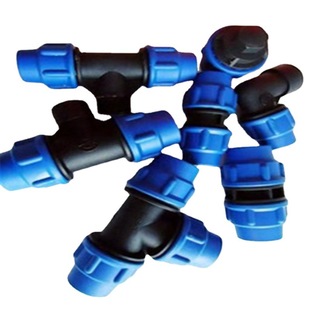 Manufacturer in stock pe quick connection supporting pipe fittings specification full three-way ball valve external welding water-saving irrigation pipe fittings
