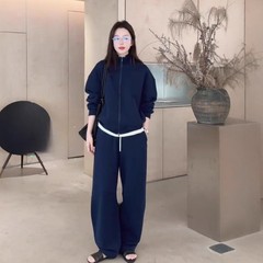 3998套装女春秋超火洋气减龄慵懒风休闲运动宽松卫衣阔腿裤两件套