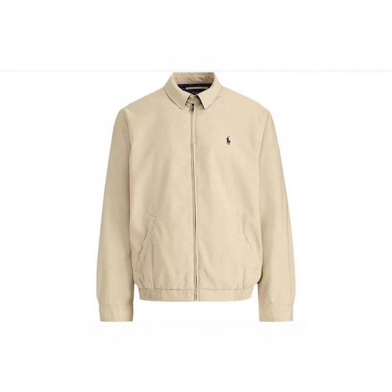 Cross-Border Supply Rl Raff Jacket Embroidered Logo Lapel Jacket Men's Spring and Autumn Casual Retro Executive Jacket