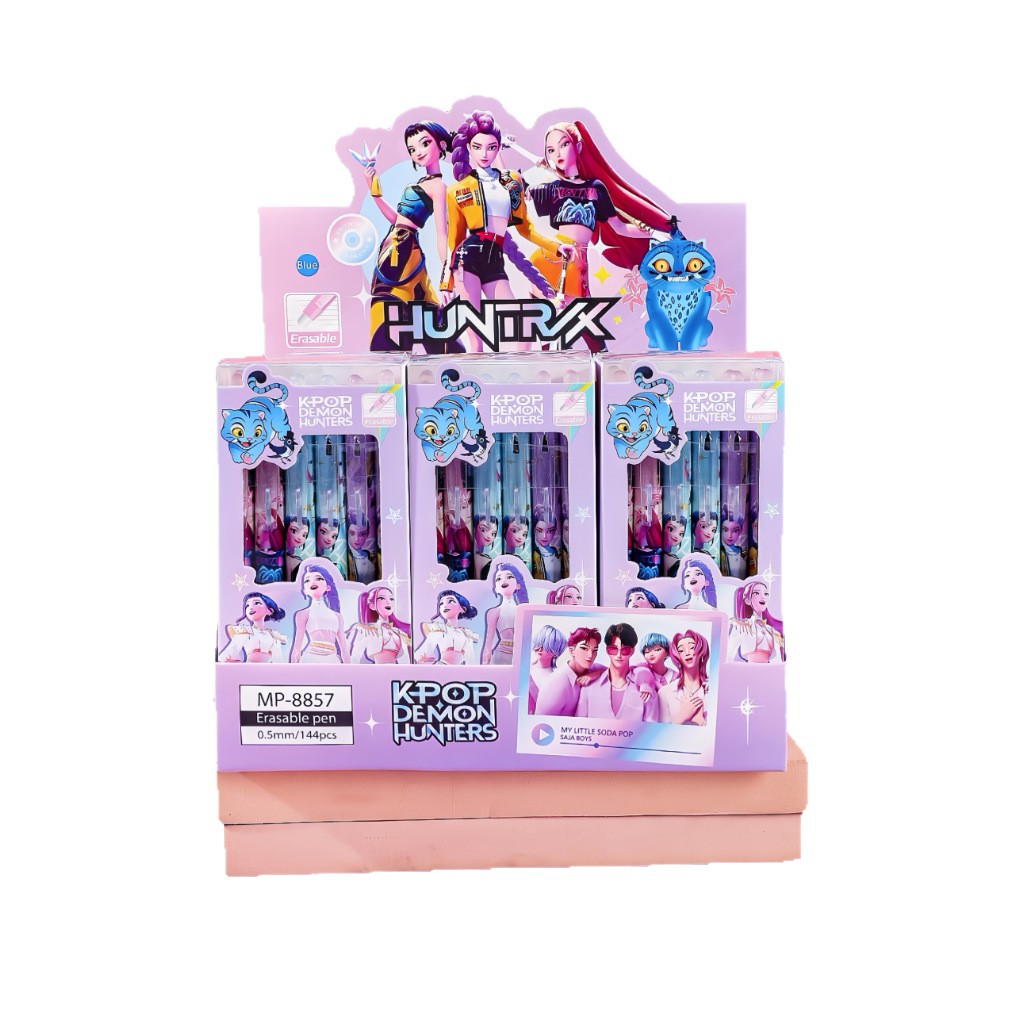 Nuevo grupo de caza de demonios bolígrafo borrable pulsable bolígrafo de firma borrable de alto valor facial bolígrafo de escritura creativo de 0.5m