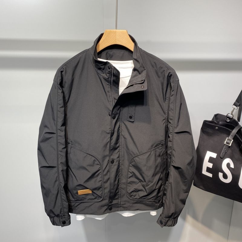Purchase by Size Chart 2024 Spring New Stand up Collar Men's Loose Casual Jacket Youth Handsome Versatile Work Clothes Autumn/Winter_voghion.com