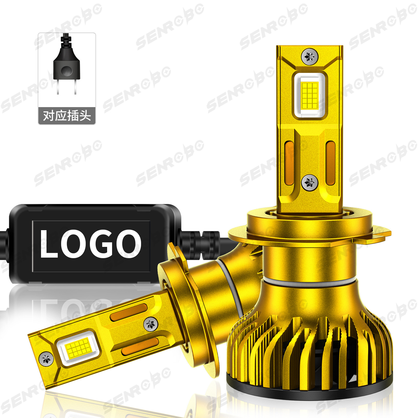 Transfronterizos de venta caliente de automóviles LED luces de automóviles super brillantes 6000K 4300K transformar iluminación delantero H4 cerca de un todo