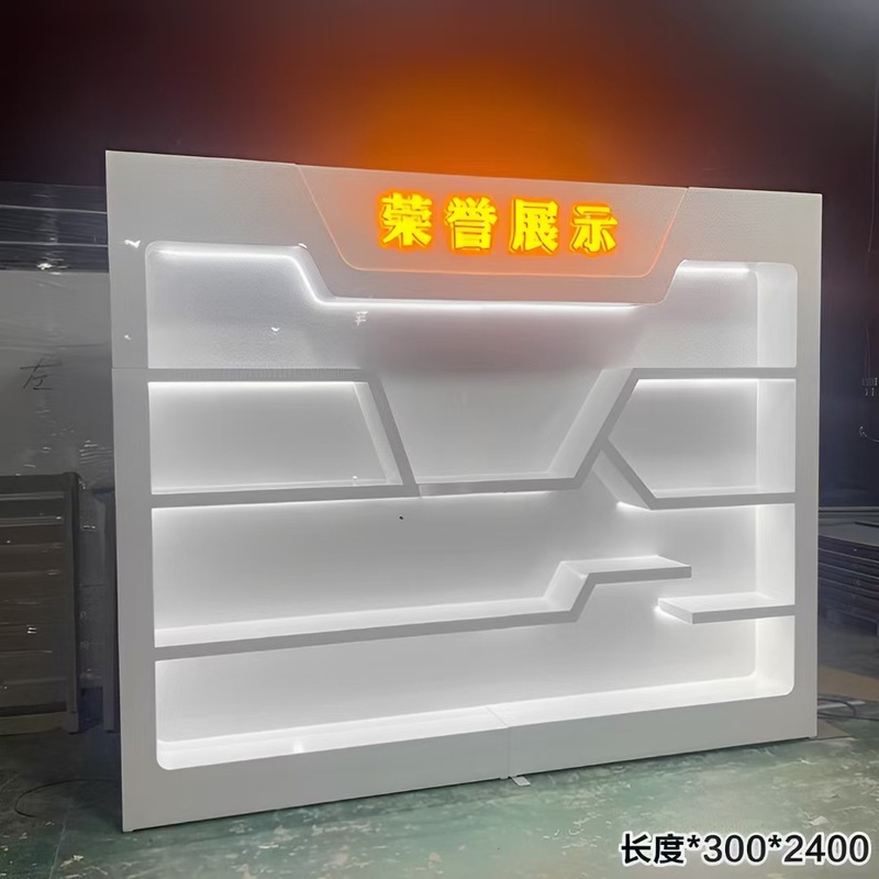 塗装ディスプレイキャビネットモダンシンプル展示ホールファッションサンプルディスプレイ壁美容室スキンケア製品ディスプレイ壁ディスプレイ壁|undefined