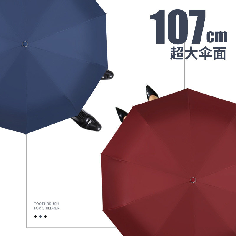 LED paraguas de iluminación giratorio pegamento negro protección solar lluvia de doble uso plegable masculino y femenino estudiante paraguas de negocios logotipo imprimible